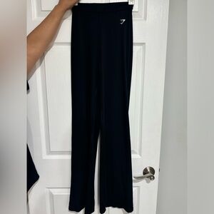 Women’s Black GymShark Wide Leg Leggings Size Small